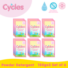 Cycles Mild Laundry Detergent Powder 100Gx3s Set of 6