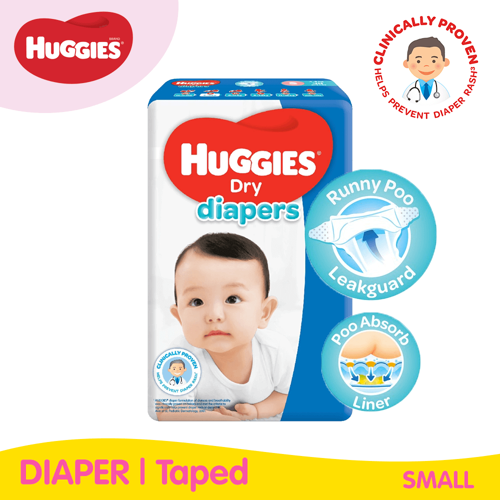 Huggies new dry small size best sale diapers
