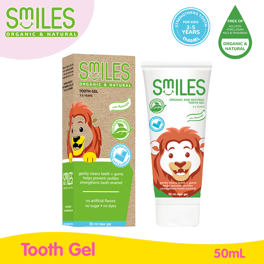 Smiles Organic and Natural Tooth Gel (Bubblegum) 50ml