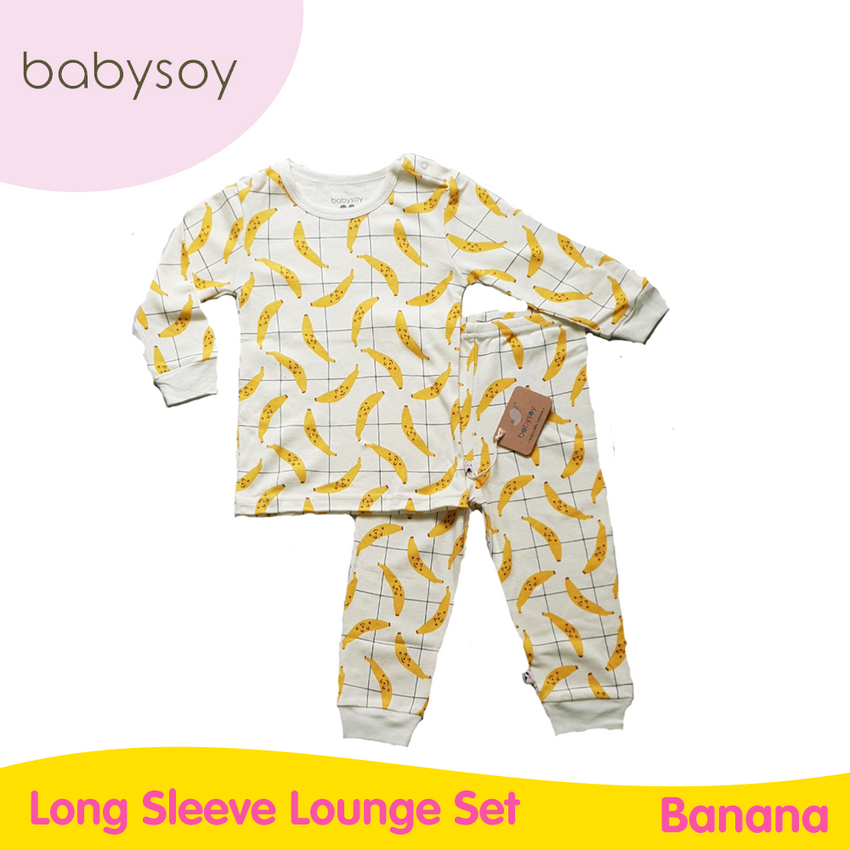 Babysoy Long Sleeves Lounge Set - Banana