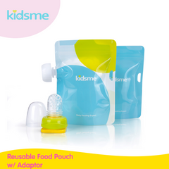 KidsMe Reusable Food Pouch 2pcs w/ Adaptor