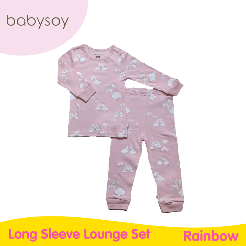 Babysoy Long Sleeves Lounge Set - Rainbow