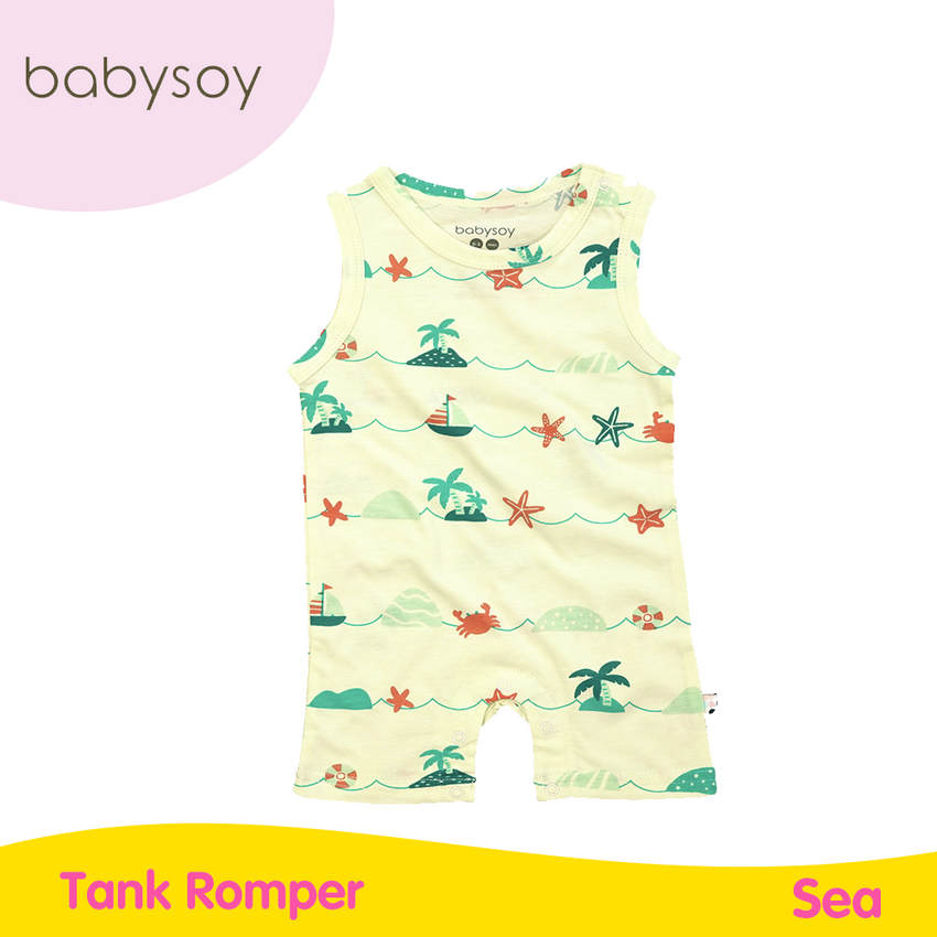 Babysoy Tank Romper - Sea