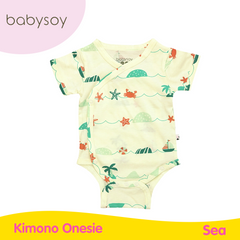 Babysoy Kimono Onesie - Sea