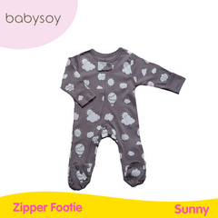 Babysoy Zipper Footie - Sunny